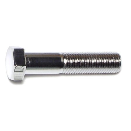 Midwest Fastener Grade 5, 7/16"-20 Hex Head Cap Screw, Chrome Plated Steel, 2 in L, 5 PK 75365